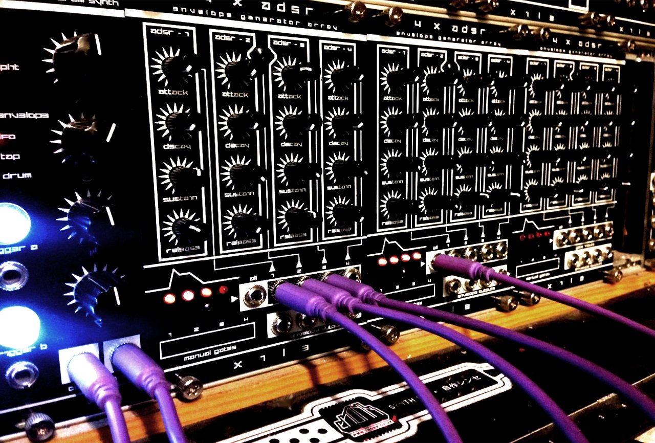 4 X ADSR - quad envelope generator array - manual eg control